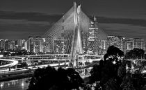 Sao Paulo, Brazil Iconic Cable-Stayed Bridge (Ponte Octavio Frias de Oliveira) by Carlos Alkmin