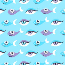 Fish and eyes pattern von Boriana Giormova