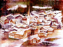 Dorf im Winter von Irina Usova