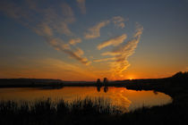 Sunset at the lake.  by Yuri Hope