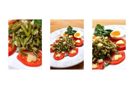 Bohnensalat-collage