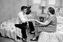 Elvis Presley with Gladys In a Bedroom by Phillip Harrington