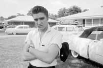 Elvis Presley with his Cadillacs by Phillip Harrington