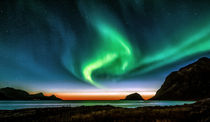 Sunset and Northern light by Stein Liland
