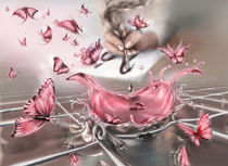 Pink butterfly explosion by zvezdochka