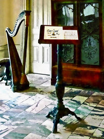 Music Room With Harp by Susan Savad