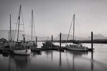 Topsham boats at dusk by Pete Hemington