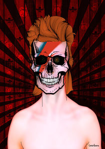 David Bowie Skull by Camila Oliveira