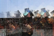 Skyline New York cubism abstract von Christine Bässler