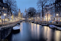 Twilight, Amsterdam, Water von Wolfgang Pfensig