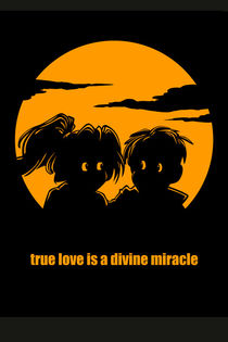 True Love Orange mit Text by nukem-empire