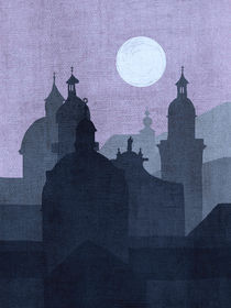 Full Moon over Salzburg von Ladislav Dunaj