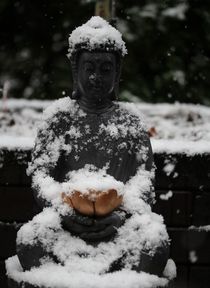 Budda in Schnee by Simone Marsig