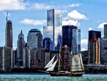 Schooner Seen From Liberty State Park by Susan Savad