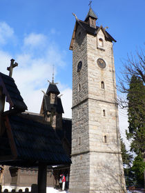 Glockenturm zur Stabkirche Wang by Sabine Radtke