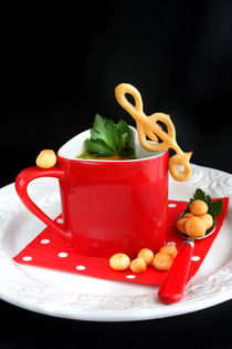 That's Music to My Taste | Soup with Choux Pastry Clef by lizcollet