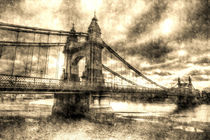 Hammersmith Bridge London Vintage by David Pyatt