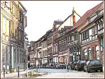 ~Street in Alfeld Old Town~ von Sandra  Vollmann