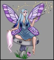 Mushroom Fairy by Sandra Gale