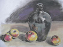 still life with apples near the vase by Maksym Syrota