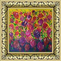 Sweet peas. Flowering meadow. In a frame von Yuri Hope