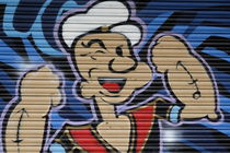 Graffiti on a wall in London von Luigi Petro