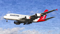 Qantas Airbus A380 Art by David Pyatt