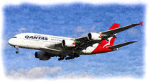 Qantas Airbus A380 Art von David Pyatt