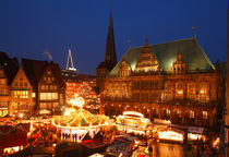 Bremen, Bremer Weihnachtsmarkt mit Rathaus von Torsten Krüger