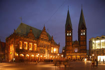 Bremen : Das Bremer Rathaus mit Dom von Torsten Krüger