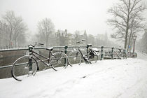 Traditional winter scenery in Amsterdam the Netherlands von nilaya