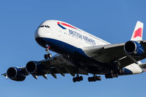 British Airways Airbus A380 by David Pyatt