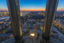 Blick vom Michel Hamburg Sonnenuntergang by Dennis Stracke