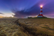 Leuchtturm Westerhever an der Nordsee von Dennis Stracke