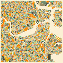 BOSTON MAP von jazzberryblue
