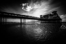 Weston Pier in Mono  by Rob Hawkins