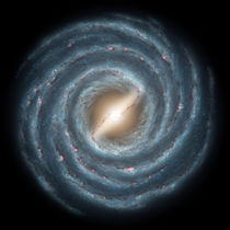 View of Milky Way Galaxy as if viewed from above. von Stocktrek Images