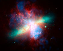 False-colored view of the Messier 82 galaxy. von Stocktrek Images