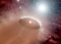 An O-star and its disk of planet-forming material by Stocktrek Images