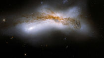 Colliding spiral galaxies. von Stocktrek Images