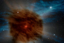 Outer shell of gas and dust from an erupted star. von Stocktrek Images