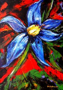 Blaue Blume II von Eberhard Schmidt-Dranske