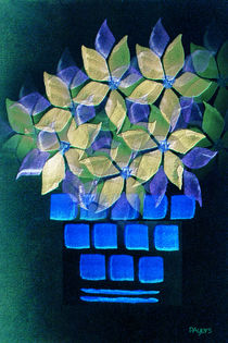Blue Flower Pot von Paula Ayers