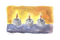 Drei Kerzen by Doris Lasar
