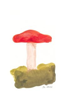 Pilz, rot von Doris Lasar