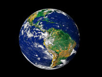 Full Earth showing South America. von Stocktrek Images