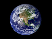 Full Earth showing North America. von Stocktrek Images