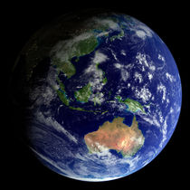 Full Earth from space showing Australia by Stocktrek Images
