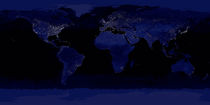 Global View of Earth's City Lights by Stocktrek Images
