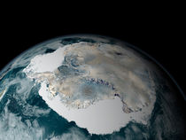 Antarctica and its surrounding sea ice. by Stocktrek Images